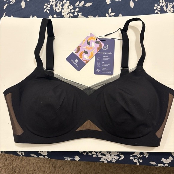 Honeylove CrossOver Bra Women's Wireless Support Comfort Shapewear Black 36D - Picture 4 of 6